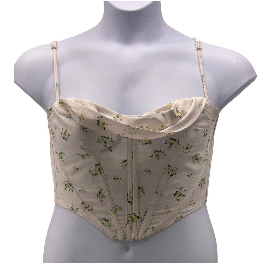 Floral Corset Top Cream Small
